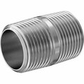 Bsc Preferred Standard-Wall 304/304L Stainless ST Threaded Pipe Threaded on Both Ends 3/4 BSPT x NPT 1-1/2 Long 2427K152